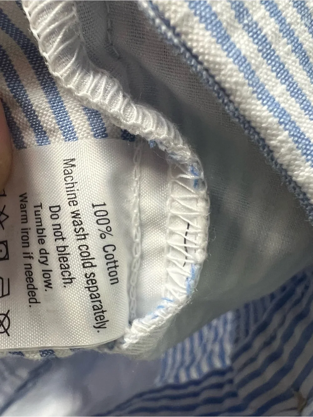 Janie & Jack Seer Sucker Pants Light Blue Stripe Cotton Boys Size 2T Preppy - Picture 9 of 9